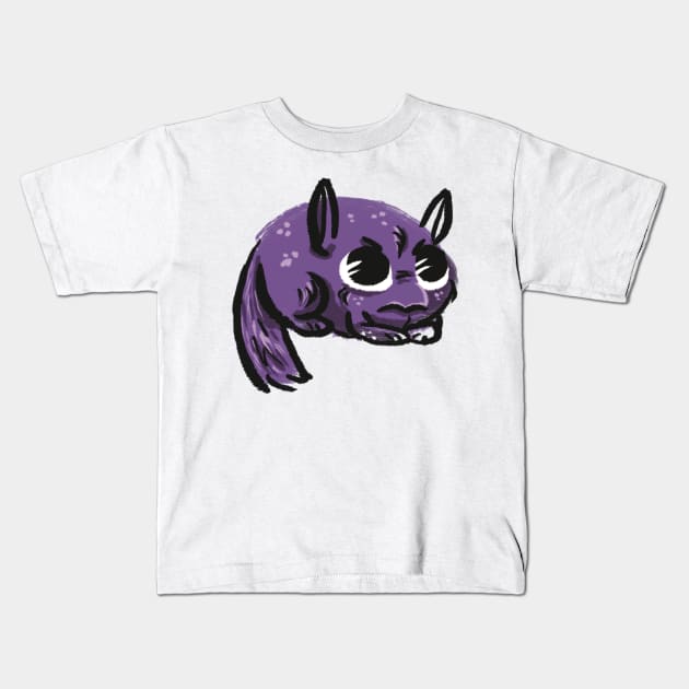 Peeved Chinchilla Doodle Monster Kids T-Shirt by SaruHime